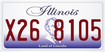 IL license plate X268105