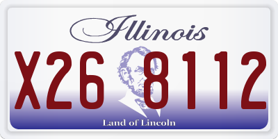 IL license plate X268112