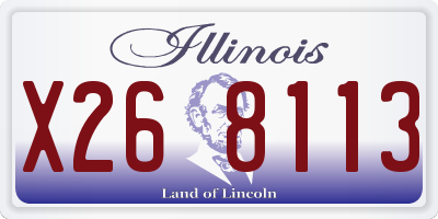 IL license plate X268113