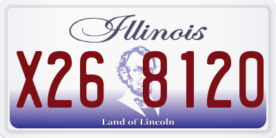 IL license plate X268120