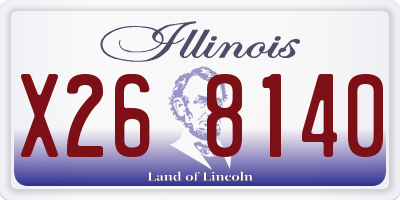 IL license plate X268140