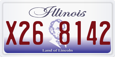 IL license plate X268142