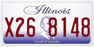 IL license plate X268148