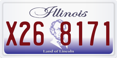 IL license plate X268171