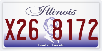 IL license plate X268172
