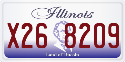 IL license plate X268209
