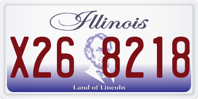 IL license plate X268218