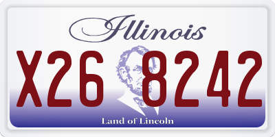 IL license plate X268242