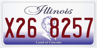 IL license plate X268257