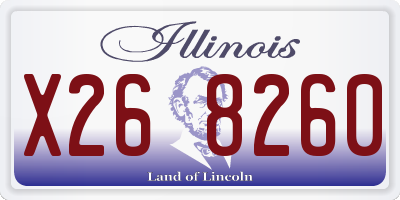IL license plate X268260