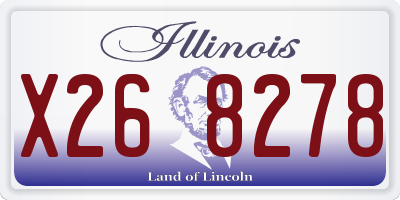 IL license plate X268278