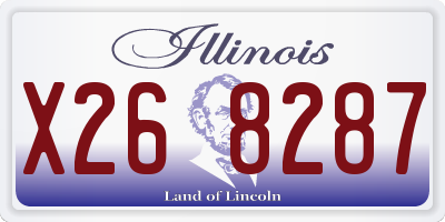 IL license plate X268287