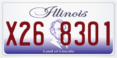 IL license plate X268301