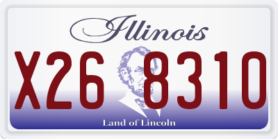 IL license plate X268310