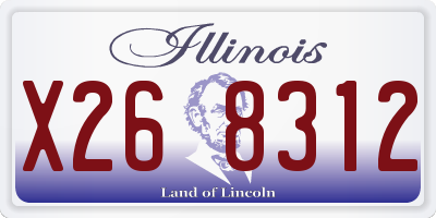 IL license plate X268312