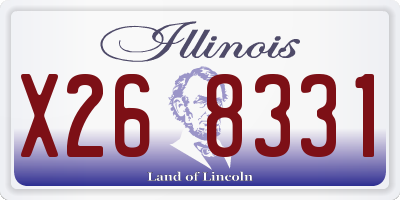IL license plate X268331