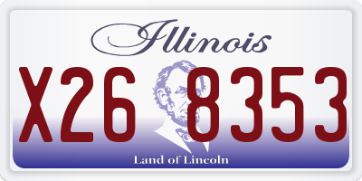 IL license plate X268353