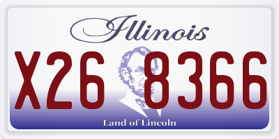 IL license plate X268366