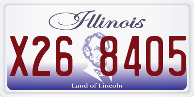 IL license plate X268405