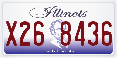 IL license plate X268436