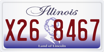 IL license plate X268467