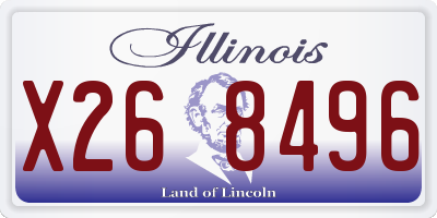 IL license plate X268496