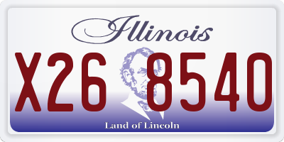 IL license plate X268540