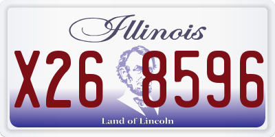 IL license plate X268596