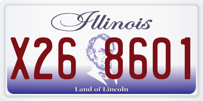 IL license plate X268601