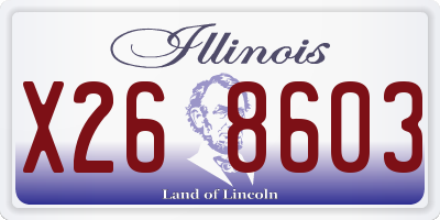 IL license plate X268603