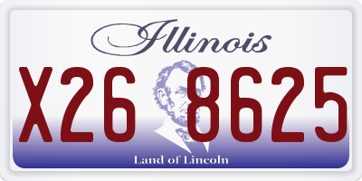 IL license plate X268625