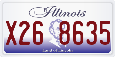 IL license plate X268635