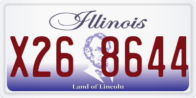 IL license plate X268644