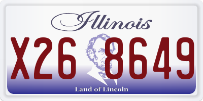 IL license plate X268649