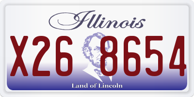 IL license plate X268654