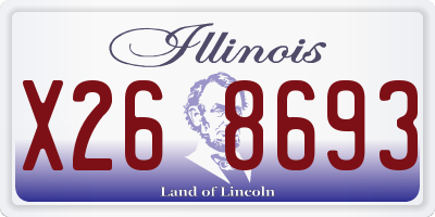IL license plate X268693