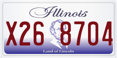 IL license plate X268704