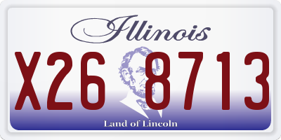 IL license plate X268713