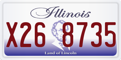 IL license plate X268735
