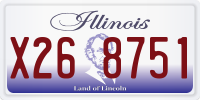 IL license plate X268751