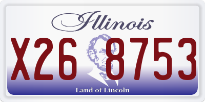 IL license plate X268753