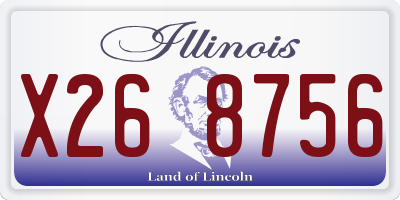 IL license plate X268756