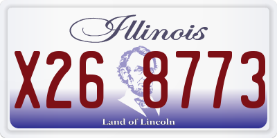 IL license plate X268773