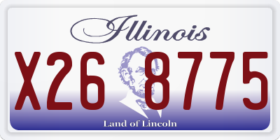 IL license plate X268775