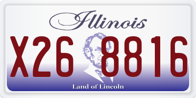 IL license plate X268816