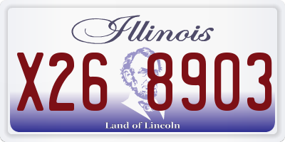 IL license plate X268903