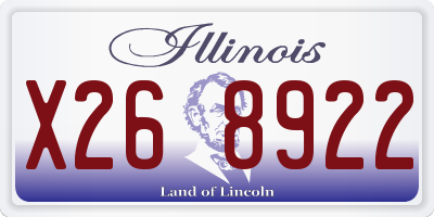 IL license plate X268922