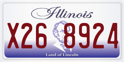 IL license plate X268924