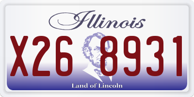 IL license plate X268931