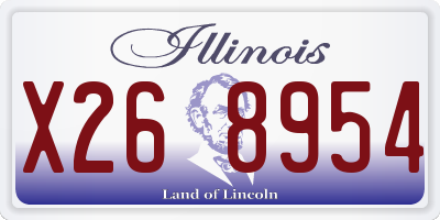 IL license plate X268954
